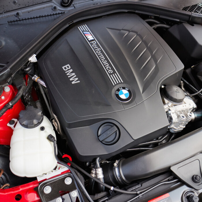 BMW M235i Engine on May 15 2014 in Hong Kong.